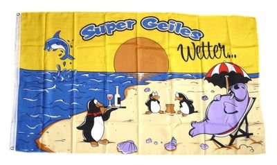 Fahne / Flagge Super geiles Wetter NEU 90 x 150 cm