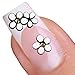 White and Gold Flower (Daisy) Adhesive Nail Stickers Art