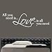 Produktbild Kult Kanvas Wandtattoo/Wandaufkleber, Schriftzug All You Need Is Love, weiß, Large 60cm x 172cm