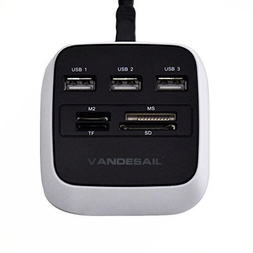Vandesail® Superspeed 3 Ports USB 2.0 Hub Speicherkarten Kartenlesegerät Mini Port Adapter Für Notebook/ Laptop/ SD/ TF/ MS/ M2 Cards All In One Pro Duo - 5
