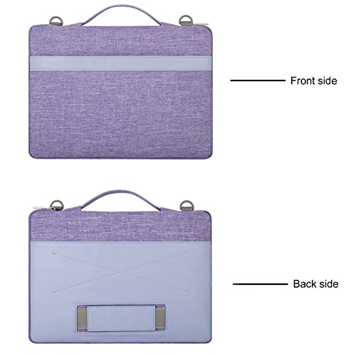MOSISO Polyester Gewebe Beweglicher Multifunktions Laptop Hülsen Schulter Beutel mit Zurück Handy Strap für 13-13.3 Zoll MacBook Pro, MacBook Air, Notebook Computer, Lila - 6