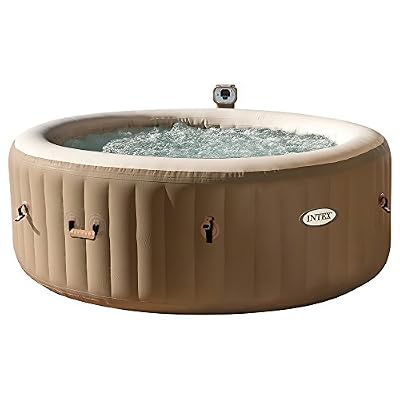 Intex – Spa gonflable rond avec 120 sorties d'air Crème 216x71 cm