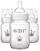 Philips Avent 1m+ classic feeding bottles with anti-colic system triple pack 260ml/9oz bpa free