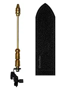 EncoreAuto Golden Car Flag Rod with Universal Bracket and Cover (Black) for All Car Models/Judgement Rod/Corner Rod