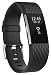 Produktbild Für Fitbit Charge 2 Armband, HUMENN Charge 2 Bänder 3D Stil Weiches Silikon Sports Ersetzerband Fitness Verstellbares Uhrenarmband für Fitbit Charge2 Large Noir