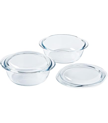 Pyrex Cocotte Ronde Classic 3,2 L Avec Couvercle – Verre Borosilicate Transparent – Cuisson Four & Micro-ondes