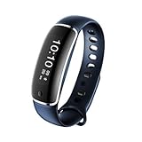 Lemumu HHY neue M4 Smart Armband Blutdruck Herzfrequenz Messgerät Schritt Schlaf sitzenden Erinnerung Klasse IP67 wasserdicht Bluetooth Armband für Android IOS, Schwarz