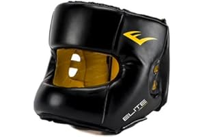Everlast Elite Rtl Headgear M/L Casques de Sport Mixte, Noir, M-L