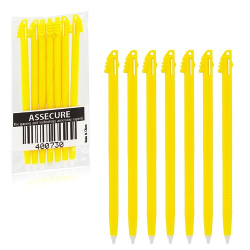 Assecure Replacement Stylus For Nintendo 3DS XL - 7 Pack Yellow | ZedLabz