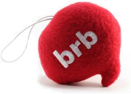 Throwboy Throwbabies "BRB" Chat Mini 3.5" Throw Pillow, Red