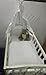 New White 3piece Swinging Crib Bedding Set (Quilt, bumper &Drape)