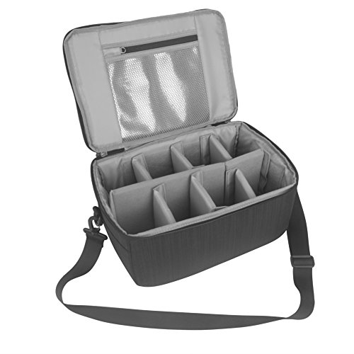 Koolertron Sac Bandouliere   tanche Housse de Protection Insert pour DSLR Appareil Photo Reflex Cam  ra Cannon Nikon Sony etc   Noir 