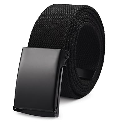 Vbiger Ceinture en Toile Unisexe Simple Casual (Noir 2106759)