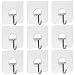 Produktbild Qliver 12 Stücke Selbstklebend Wandhaken Handtuchhaken Bademantelhaken Türhaken Kleiderhaken Transparente klebehaken Geschirrtuchhalter Hakenleiste Wand Haken halter wasserdicht, bis 5kg Belastbar