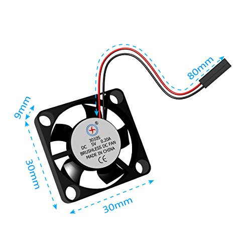ABS Negro Caja Para Raspberry Pi 3 Modelo B  Plus With Ventilador  Dos Disipadores De Calor