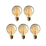 Diese Glühbirne wurde mit einem Vintage-Filamentdesign gebaut, das Ihrem Raum einen Charme der alten Welt und eine elegante, historische Note verleiht.