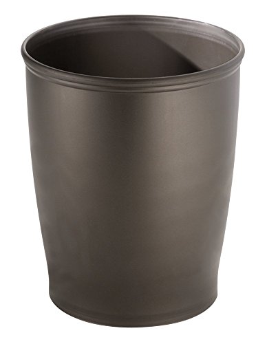 mDesign Mülleimer Bad, bronzefarben - Material: beständiger Kunststoff - hochwertiger Abfalleimer Küche - Design Papierkorb auch für das Zimmer und das Büro