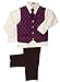 Four Piece Boys Suit Age 0 to 7 Years £17.25 (Age 3, Black and Lilac)