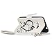 Galaxy J1 2016 Case,Galaxy J1 2016 Wallet Case,Leeook Retro Elegant Pretty Creative White Embossing Love Heart Butterfly Flower Flip PU Leather Fold Wallet Pouch Case with Strap Stand Credit Card ID Cash Holders Book Style Stand Function Magnetic Closure Case Cover for Samsung Galaxy J1 2016 + 1x Black Stylus