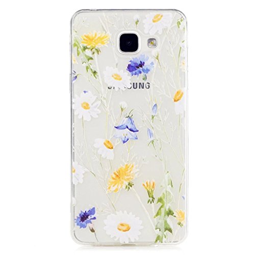 MUTOUREN TPU Case-für Samsung Galaxy A5 (2016) SM-A510F Schutzhülle/Hülle/Handyhülle-Silikon-Kasten-Abdeckungsschutz - Ultra dünn Durchsichtig Kristall Anti-scratch Drucken Handycover-Schön Blumen Bunt