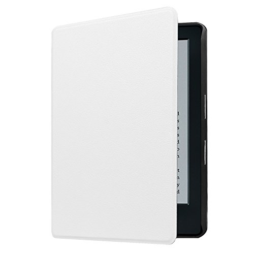 IVSO Ultra Schlank Ständer Slim Leder zubehör Schutzhülle mit Automatischem Schlaf Funktion für Neue Kindle eReader, 15,2 cm 6 Zoll (8. Generation - 2016 Modell) perfekt geeignet,Weiß