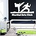 Produktbild YANCONG wandtattoo kinderzimmer Kampfkunst Silhouette wandtattoo kinderzimmer Bushido Boxer Sport Aufkleber Kunst PVC Karate Kunst Malerei PVC Dekor Abziehbilder 41X70Cm