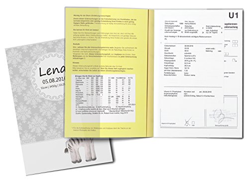 U-Heft Hülle SET Black & White Pinguin Zebra Panda Untersuchungsheft Hülle & Impfpasshülle personalisierbar mit Namen und Geburtsdatum - 3