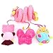 HENGSONG Baby Children Twisty Curly Pram Pushchairs Car Seat Cot Musical Bed Cartoon Gift Toys (Pink)