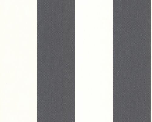 A.S. Création Vliestapete Elegance Tapete mit textilartiger Oberfläche Blockstreifentapete 10,05 m x 0,53 m grau weiß Made in Germany 179050 1790-50 - 2