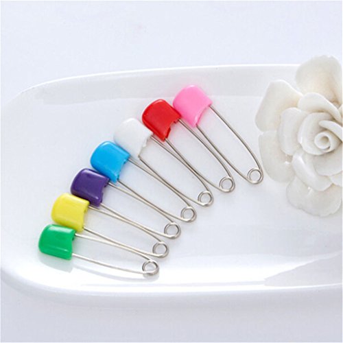 10 Stück Baby Sicherheitsnadel Edelstahl Tuch Windel Bib Taschentuch Zufällige Farbe - 2