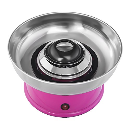 Royal Catering-RCZK – Mini-Zuckerwattemaschine Zuckerwattegerät – 420 W – 28,5 cm breit – Pink + Gratis Portionierlöffel - 3