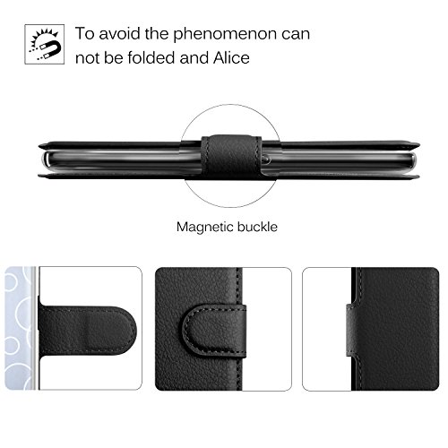 Alcatel 3V HÃ¼lle, KuGi Alcatel 3V Wallet Case, Brieftasche Case HÃ¼lle PU Kunstleder Flip Case mit Standfunktion KartenfÃ¤cher und Bargeld fÃ¼r Alcatel 3V smartphone.Schwarz