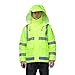 Produktbild 0  Outdoor Hi Vis Sichtbarkeit Bomber Workwear Security Safety Fluorescent Hooded Padded Waterproof Work Wear Jacket Coat,XXXL