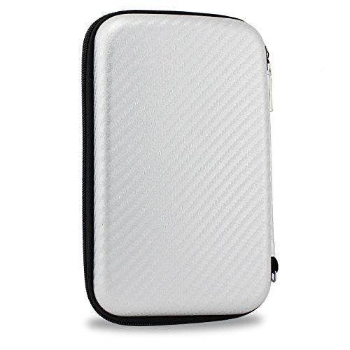 KEESIN 2.5 inch Festplatte Tasche tragen Tragetasche Multifunktions-Schutzhülle für WD Western Digital Elements External Mein Passport Externes Festplattengehäuse (Silber) - 5