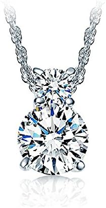 Women Jewelry 925 Sterling Silver Cubic Zirconia Pendant Necklace by CJbrother
