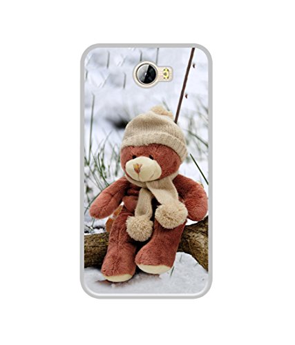 Casotec Woolen Bear Design Printed Silicon Soft TPU Back Case Cover for Huawei Honor Bee 4G