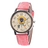 Lazzgirl Fortress Woman's Watch Strap Damen Geschenk Geschenke Donacula(Rosa,One Size)