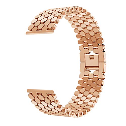 Preisvergleich Produktbild Happysdh Armband für Samsung Galaxy Watch 46mm, Smartwatch Zubehör Fischschuppen Edelstahl Ersatzarmband Armbänder Smartwatch für Männer Frauen