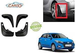 CARIZO Plastic Mud Flaps (Set of 4) for Hyundai Elite i20 (Type-2) 2018-2020