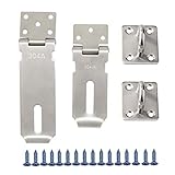 【Máxima seguridad】 La puerta del cerrojo del candado de la puerta es fácil de fijar mediante tornillos con fijaciones ocultas para mayor seguridad.
