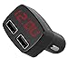 Produktbild XCSOURCE® 4 in 1 3,1A Dual-USB-Auto-Handy-Ladegerät, Spannungsmesser Voltage Meter, Amperemeter Strommesser , Thermometer Temperaturmonitor mit LED Rot MA859