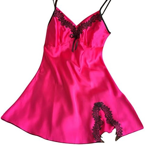 Yalatan Womens Nightdress Sleepwear Silk Lace Robe Nightgown Lingerie Babydoll