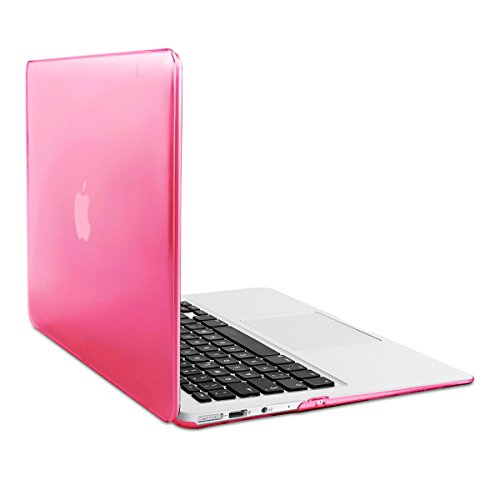 kwmobile Crystal Hülle für Apple MacBook Air 13" (ab Mitte 2011) Hard Case - dünne durchsichtige transparente Schutzhülle Cover Tasche Pink Transparent