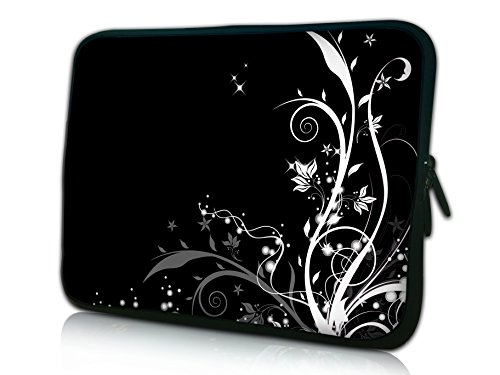 Sidorenko Schutzhülle für Größe 38 cm - 28 cm Laptops ( 15 - 15,6 Zoll ) neopren Blumen-Ranke / Hülle / Laptop-Tasche / MacBook Tasche / Computer-Tasche / Netbook Tasche / Aktentasche / Ultrabook Tasche / Taschen-Abdeckung / Überzug