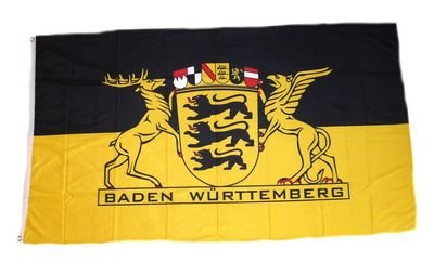 Preisvergleich Produktbild Fahne / Flagge Baden Württemberg Landessiegel 90 x 150 cm