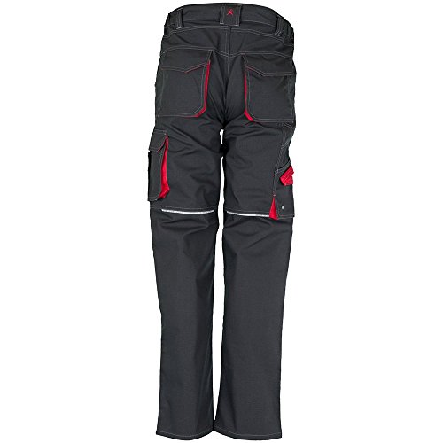 Planam Bundhose „Basalt“ Größe 42 / 164, anthrazit / rot, 2820042 - 4