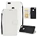 Produktbild Huawei p8 lite 2017 Hülle, Huawei p8 lite 2017 Schutzhülle, Alfort Lederhülle PU Leder Hülle Cover Wallet Case für Huawei p8 lite 2017 Smartphone Taschen Handytasche (Weiß)