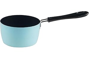 perfk Casserole à Lait, Petite Casserole, Chauffe-Beurre, 10 Cm Casserole Pour Cuisinière à Induction, Pour La Cuisson Des Nouilles Ou Du Lait Chaud Pour Les Salades, Bleu