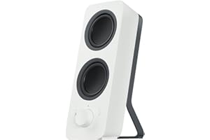 Logitech Z207 Kabelloser PC-Lautsprecher, Bluetooth, Stereo Sound, 10 Watt Spitzenleistung, 3,5 mm Eingang, Kopfhörerbuchse, Easy-Switch Feature, EU Stecker, PC/TV/Tablet/Handy - Weiß