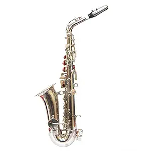 Skylark Musicals Skylark International Alto Saxophone Nickel Polish With Hard Case,Belt And Extra Reed